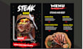 design professional catering menu card in 24 hours