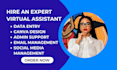 executive virtual assistant admin support social media post data entry va