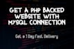 develop a PHP website and connect it to a mysql database