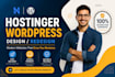 design or redesign hostinger website hostinger wordpress website with SEO aeo