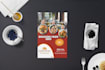 design medical, restaurant flyer, brochure and business card