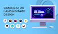 create professional game UI UX landing page design in figma