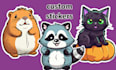 make a sticker design based off your description