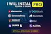 install elementor pro, astra pro, kadence pro, divi
