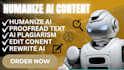 manually, rewrite and humanize ai generated content
