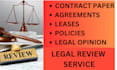 review legal documents contracts and agreement