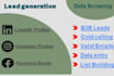provide b2b warm leads, cold calling, linkedin outreach, email outreach