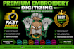 create embroidery digitizing into dst pes emb files
