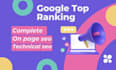 do wordpress on page seo and technical optimization with google top ranking