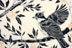 illustrate animal or botanical linocut based on your request