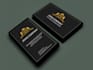design a modern minimalist emblem and business card with qr