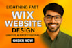 design and develop a stunning wix website with responsive design