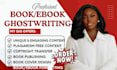 ghostwrite ebook writing, book and ebook formatting, book editing journal design