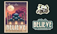 create retro vintage poster, logo, bumper sticker or symbol icon