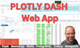 create a plotly dash web app