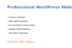 create a wordpress website for you