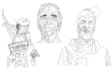 create super artistic hand drawn line art illustrations