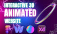 interactive 3d animated website, 3d spline animation,scrolling, lottie, three js