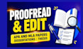 proofread and edit apa, mla papers, thesis, or dissertation