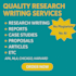 write research reports, assignments, presentations