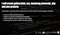 python,html, css, bootstrap,javascript, php and java projects