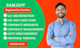 set up your sam account get uei, cage code, apply for government contract