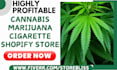 build cbd shopify store marijuana cannabis website hemp cigarette shopify store