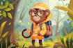 draw an eyecatchy mascot, animal cartoon character