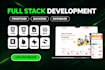 website development as full stack web developer front end backend development