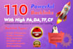 build 110 SEO backlinks on six different properties