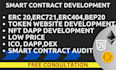 develop erc contract and website, erc721,bep20,erc404 ico, dex