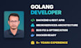 develop or fix golang backend, rest API, microservices