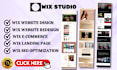 redesign wix website, wix website design, build wix ecommerce website