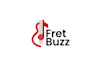 fret buzz amped guitar newsletter logo design