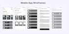 make a wireframe and user flow design for a mobile app