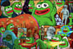 create nft meme art, crypto meme art, pepe character, emote pepe art