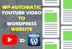 set up auto youtube video posting on your wordpress site