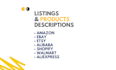 write ecommerce store listings and product descriptions