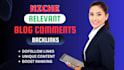 create manaul niche relevant blog comments backlinks