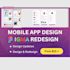 design mobile app or redesign app screens on figma