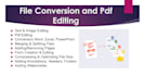 reconcile, photoshop PDF and images and convert into word