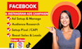 do your setup facebook ads campaign, instragram advertising