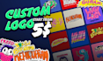 design a unique logo hand drawn in 24h