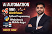 ai and n8n automation, n8n workflows, python programming modern websites and app