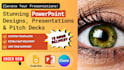 design professional powerpoint presentations, canva, google slides, pitch decks