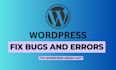 fix wordpress bugs and issues