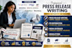 draft press release writing, submit press release, PR distribution, newsletters