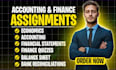 do accounting and finance assignments, financial statement, bookkeeping
