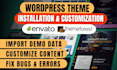 import, customize themeforest, envato wordpress theme