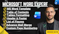 design microsoft word template formatting, heading, table of content, mail merge